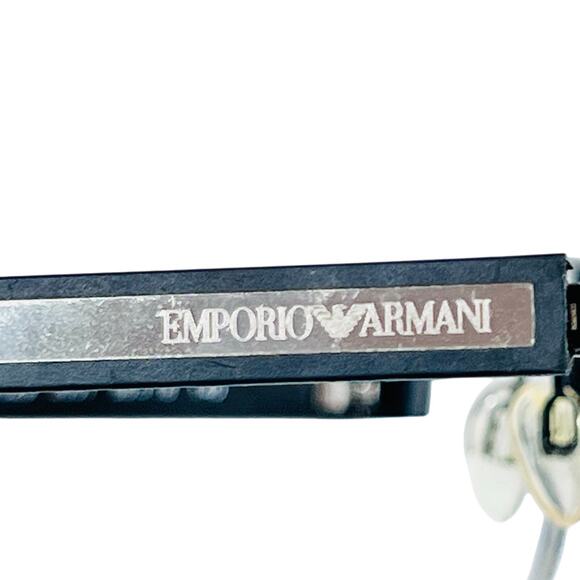 Emporio Armani Half Rim Designer Eyeglasses EA1029 56 18 140 Black Frames Used - Picture 11 of 15